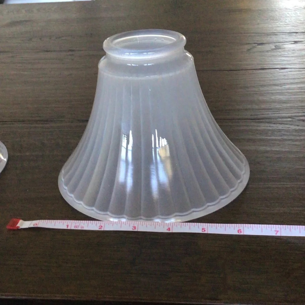 White Fluted Plastic Party Light Shades - Set of 3